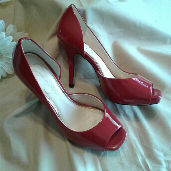 Jessica Simpson Shoes - JESSICA SIMPSON Josette Red High Heels Open Toe